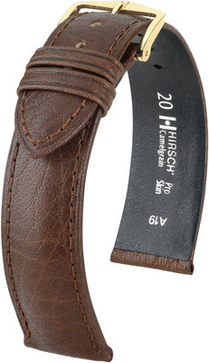 Кафява кожена каишка Hirsch Camelgrain L 01009015-1 (Teletina)