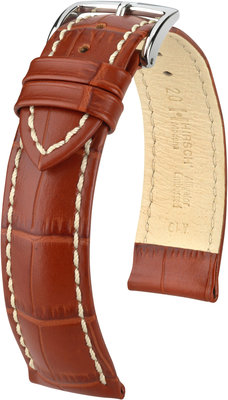 Кафява кожена каишка Hirsch Modena L 10302870-2 (Teletina)