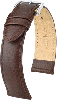 Тъмнокафява кожена каишка Hirsch Kansas L 01502010-2 (Teletina)