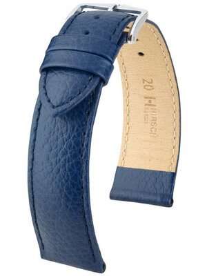 Тъмносиня кожена каишка Hirsch Kansas L 01502080-2 (Teletina)
