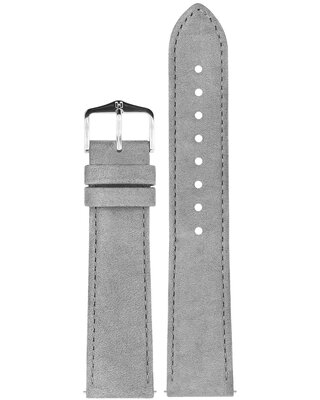 Кожена каишка Hirsch Osiris L 03433030-2, сива, телешка кожа, дължина L, Quick Release
