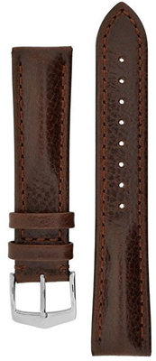 Кожена каишка Hirsch Lucca L 04902010-2, кафява, телешка кожа, дължина L, Quick Release