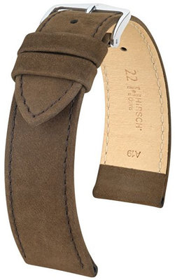 Тъмнокафява кожена каишка Hirsch Osiris L 03433010-2 (Teletina)