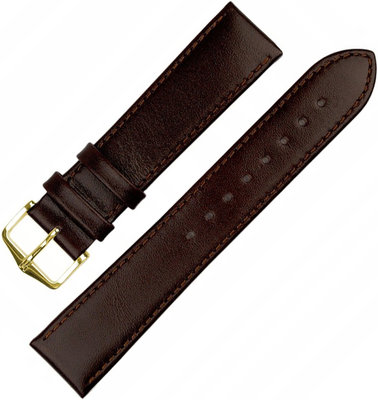 Кожена каишка Hirsch Osiris L 03475010-1, кафява, телешка кожа, дължина L, Quick Release