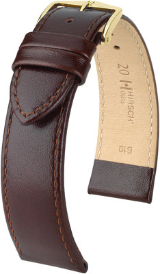Тъмнокафява кожена каишка Hirsch Osiris L 03475010-1 (Teletina)