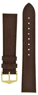 Кожена каишка Hirsch Rainbow L 12322610-1, кафява, телешка кожа, дължина L, Quick Release