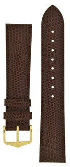 Кожена каишка Hirsch Rainbow M 12302610-1, кафява, телешка кожа, дължина M, Quick Release