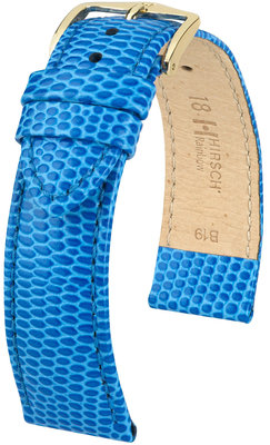 Синя кожена каишка Hirsch Rainbow M 12302685-1 (Teletina)