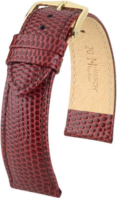 Бургундска кожена каишка Hirsch Rainbow M 12302660-1 (Teletina)