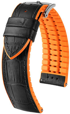 Черна каишка Hirsch Andy L 0927628050-2 (телешка кожа / естествен каучук)