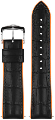 Кожена каишка Hirsch Andy L 0927628050-2, черна, телешка кожа/натурален каучук, дължина L, Quick Release