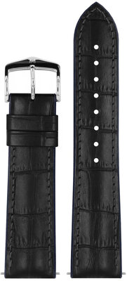 Кожена каишка Hirsch Andy L 0928028050-2, черна, телешка кожа/натурален каучук, дължина L, Quick Release