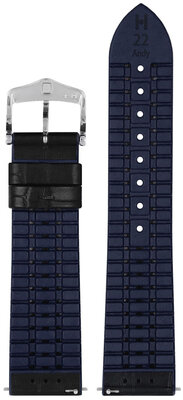 Кожена каишка Hirsch Andy L 0928028050-2, черна, телешка кожа/натурален каучук, дължина L, Quick Release