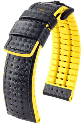Черна каишка Hirsch Ayrton L 0917292050-5 (телешка кожа / естествен каучук)