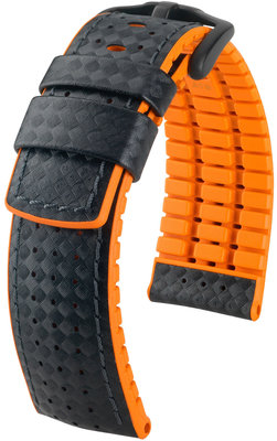 Черна каишка Hirsch Ayrton L 0917692050-5 (телешка кожа / естествен каучук)