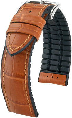 Светлокафява каишка Hirsch Paul L 0925028075-2 (телешка кожа / естествен каучук)
