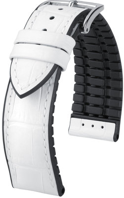 Бяла каишка Hirsch Paul M 0925028100-2 (телешка кожа / естествен каучук)