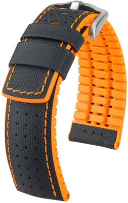 Черна каишка Hirsch Robby L 0917694050-4 (телешка кожа / естествен каучук)