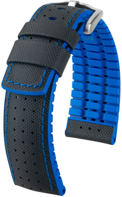 Черна каишка Hirsch Robby L 0918094050-4 (телешка кожа / естествен каучук)