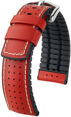 Червена каишка Hirsch Tiger L 0915075020-2 (телешка кожа / естествен каучук)