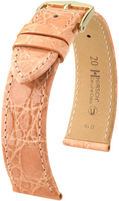 Светлооранжева кожена каишка Hirsch Genuine Croco M 18900822-1 (крокодилска кожа) Hirsch selection