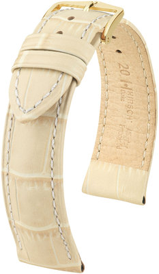 Бежова кожена каишка Hirsch Duke M 01028190-1 (Teletina)