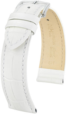Бяла кожена каишка Hirsch Duke L 01028001-2 (Teletina)