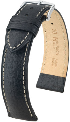 Черна кожена каишка Hirsch Boston L 01302050-2 (Teletina)