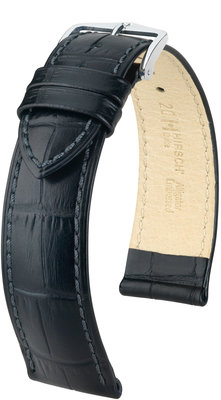 Черна кожена каишка Hirsch Duke L 01029050-2 (Teletina)