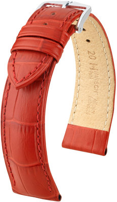 Червена кожена каишка Hirsch Duke M 01028120-2 (Teletina)