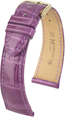 Лилава кожена каишка Hirsch London L 04307187-1 (алигаторска кожа) HIrsch selection