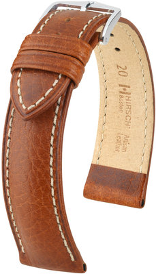 Кафява кожена каишка Hirsch Boston M 01302170-2, телешка кожа