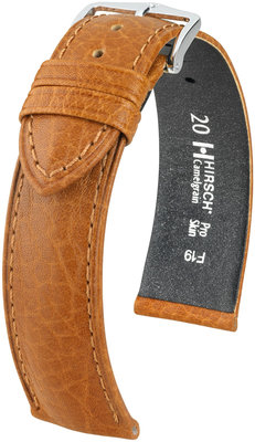 Кафява кожена каишка Hirsch Camelgrain XL 01009210-2 (Teletina)