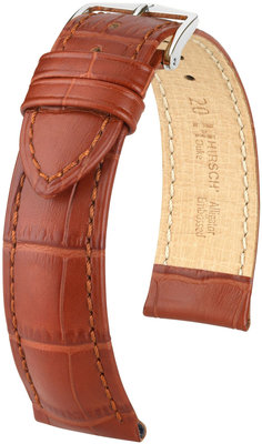 Кафява кожена каишка Hirsch Duke XL 01028270-2 (Teletina)