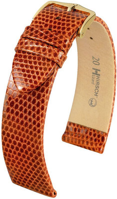 Кафява кожена каишка Hirsch Lizard M 01766170-1 (кожа гущер)