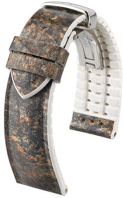Кафява каишка Hirsch Stone M 0920044131-2 (камъни / естествена гума)