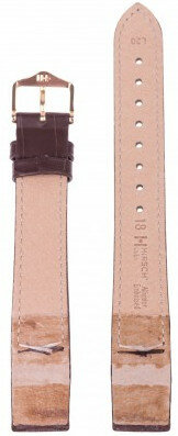 Кожена каишка Hirsch Duke L 01028010OE-1, кафява, телешка кожа, open end (за фиксирани щифтове), дължина L, Quick Release