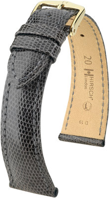 Сива кожена каишка Hirsch London L 04366030-1 (гущерска кожа) Hirsch selection