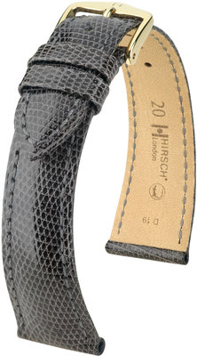 Сива кожена каишка Hirsch London M 04366130-1 (гущерска кожа) Hirsch selection