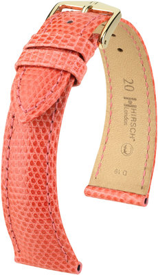 Светлооранжева кожена каишка Hirsch London M 04366122-1 (гущерска кожа) Hirsch selection