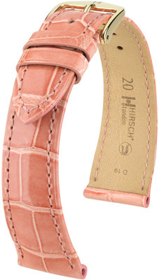 Светлорозова кожена каишка Hirsch London M 04307123-1 (алигаторска кожа) Hirsch selection
