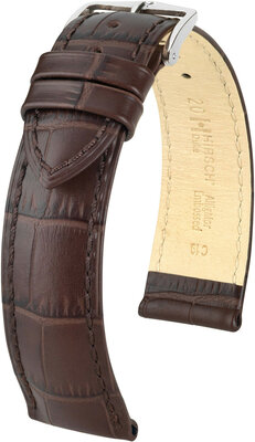 Тъмнокафява кожена каишка Hirsch Duke XL 01028210-2 (Teletina)