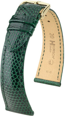 Зелена кожена каишка Hirsch London L 04366040-1 (гущерска кожа) Hirsch selection