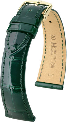 Зелена кожена каишка Hirsch London M 04307141-1 (алигаторска кожа) Hirsch selection