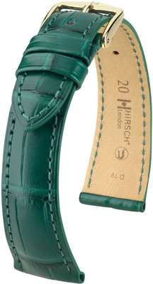 Зелена кожена каишка Hirsch London M 04307149-1 (алигаторска кожа) Hirsch selection