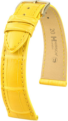 Жълта кожена каишка Hirsch London L 04307072-1 (алигаторска кожа) Hirsch selection