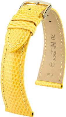 Жълта кожена каишка Hirsch London M 04366172-1 (гущерска кожа) Hirsch selection