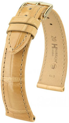 Бежова кожена каишка Hirsch London M 04207190-1 (алигаторска кожа) Hirsch Selection
