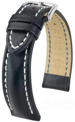 Черна кожена каишка Hirsch Heavy Calf L 02475050-2 (Teletina)