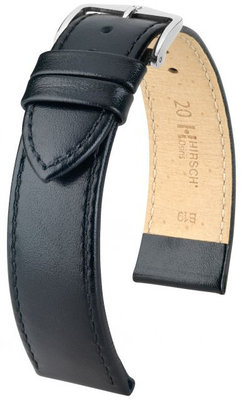 Черна кожена каишка Hirsch Osiris M 03475150-2 (Teletina)